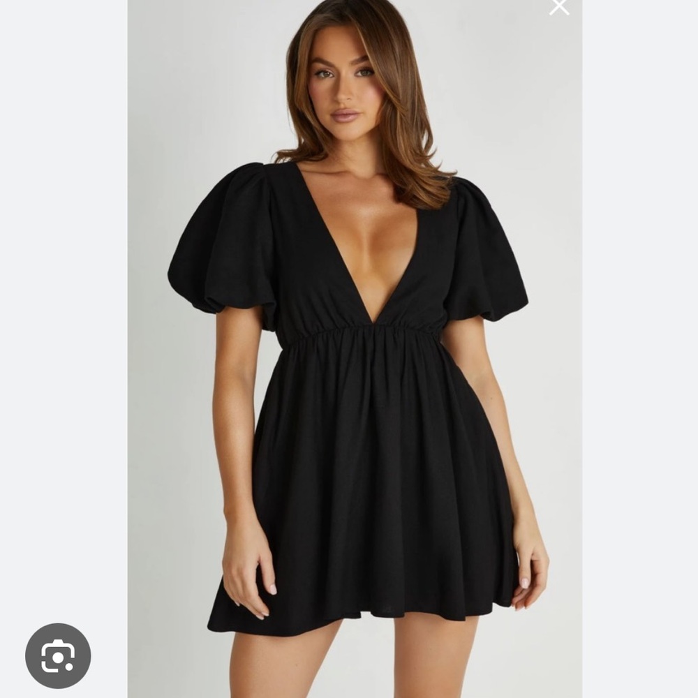 Black Puff Sleeve Dress